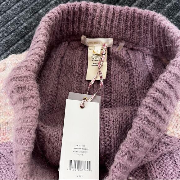 LoveShackFancy Landana Knit Joggers in Muscat Grape Size S NWT - Picture 12 of 14